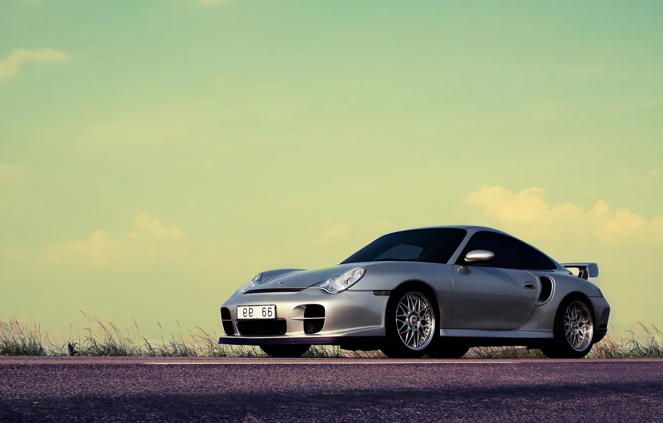 Photo wallpaper road, the sky, 911, Porsche