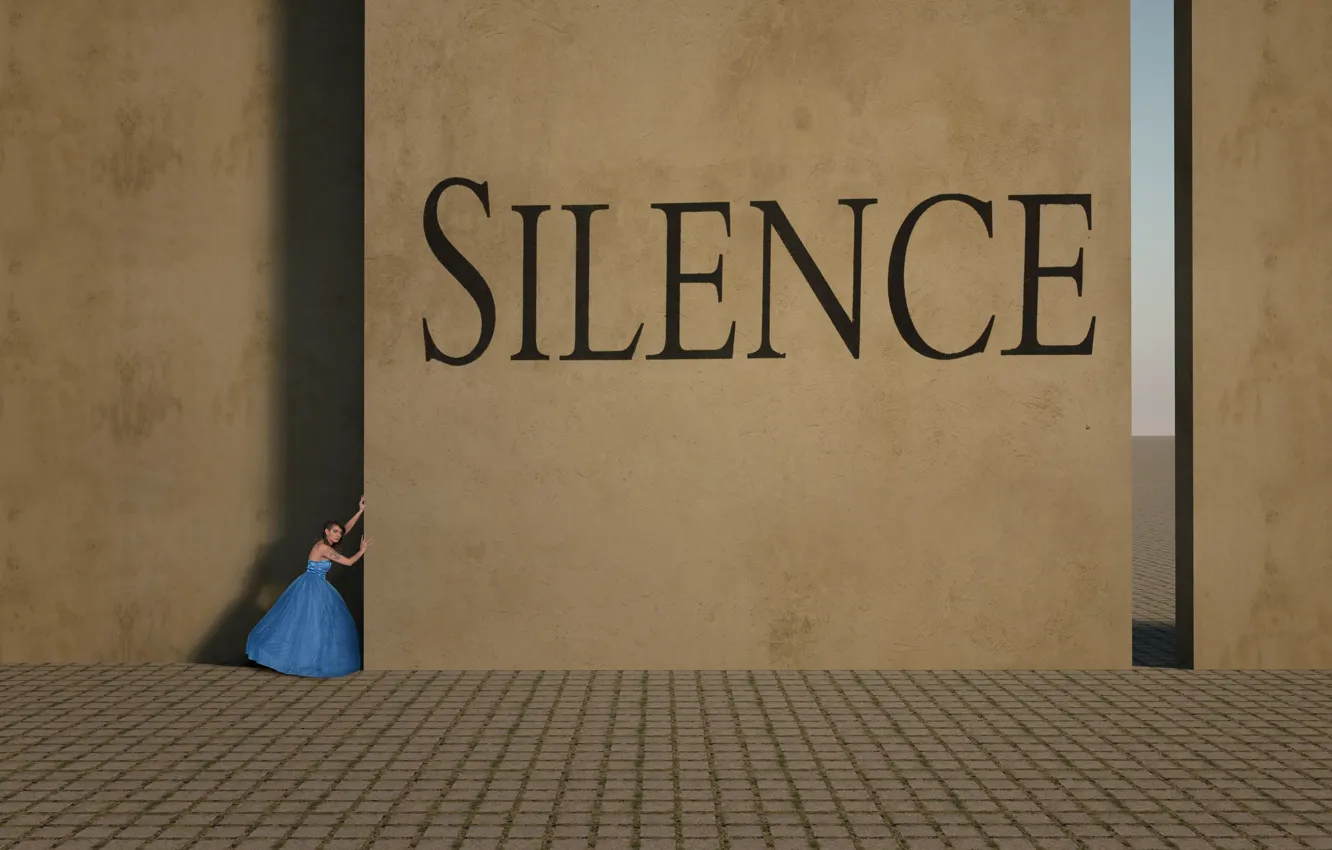 Photo wallpaper girl, silence, girl, silence, Esther Margraff