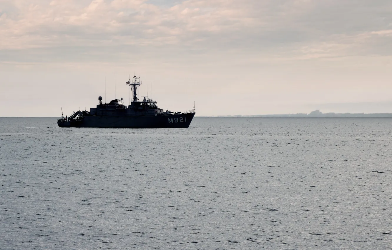 Photo wallpaper Belgium, minelayer, BNS Lobelia, M921