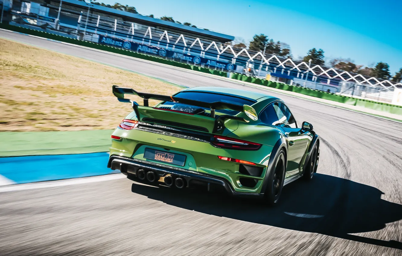 Photo wallpaper speed, 911, Porsche, rear view, Turbo S, TechArt, 2019, GT Street RS
