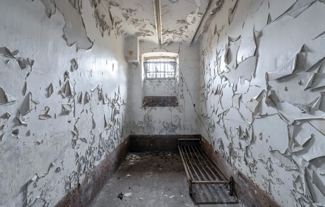 Photo wallpaper bed, camera, window, prison
