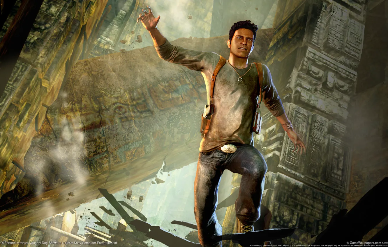 Photo wallpaper the game, ruins, drake, uncharted