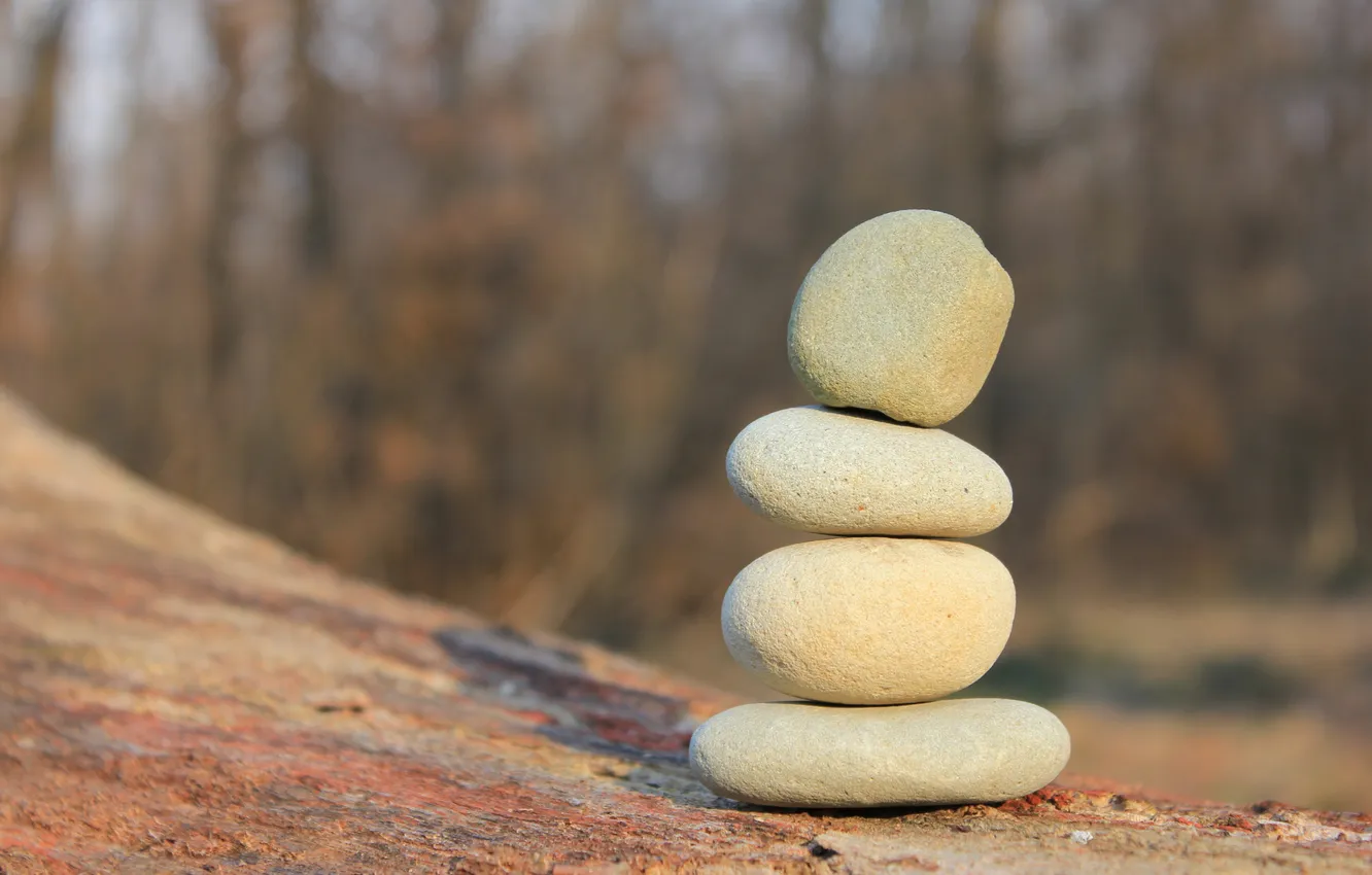 Photo wallpaper stones, minimalism, Zen, balance
