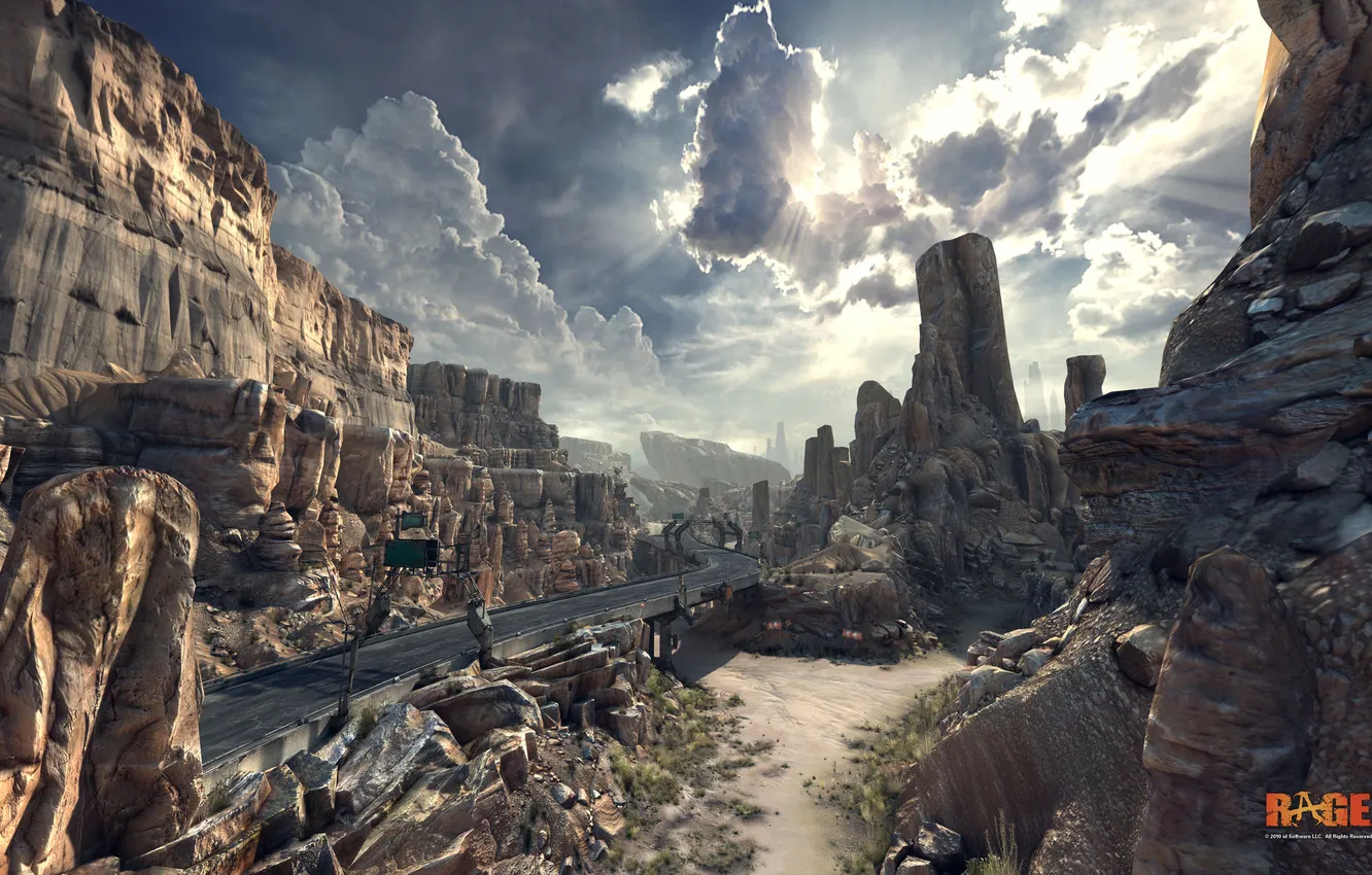 Photo wallpaper road, the sky, mountains, track, panorama, Heath, Rage