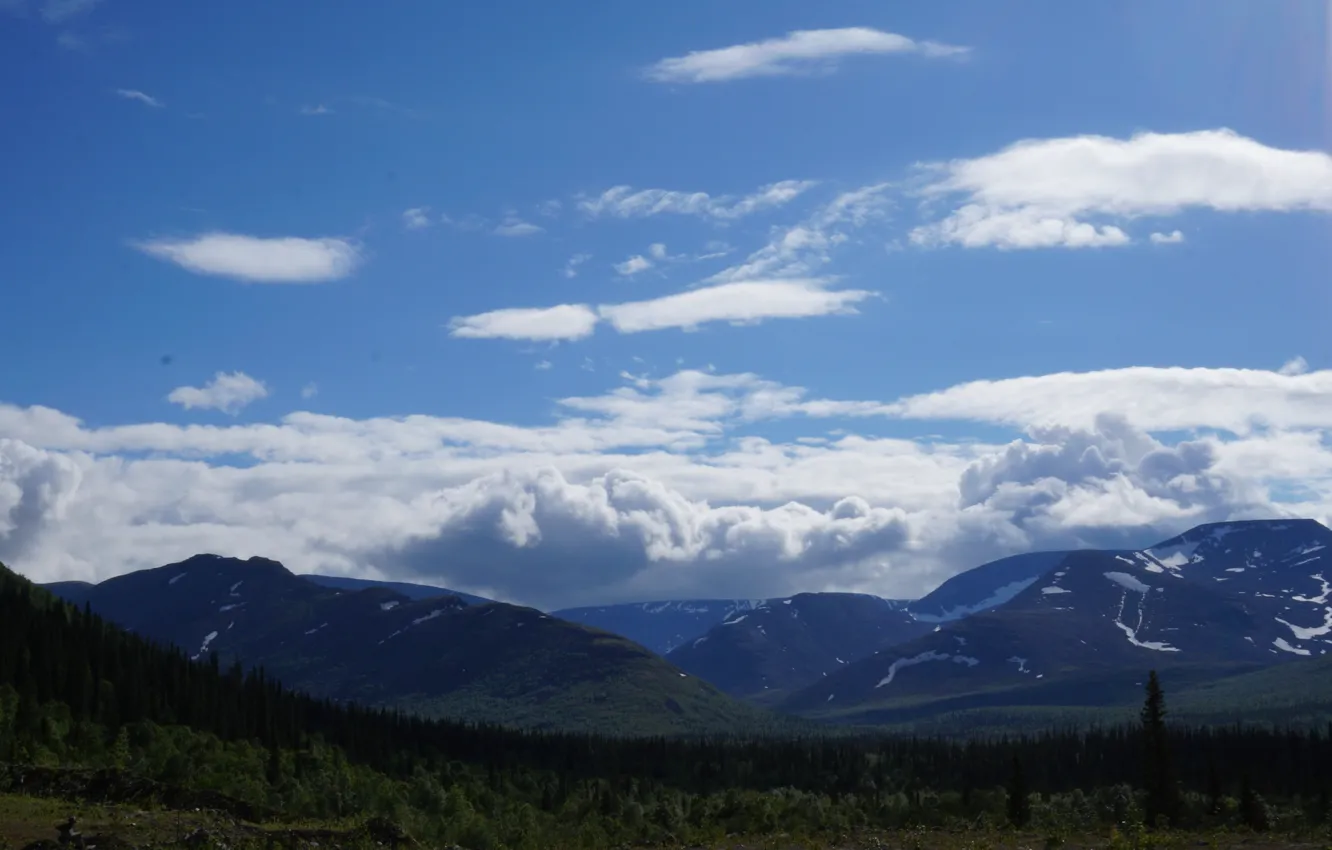 Photo wallpaper landscape, mountains, nature, nature, mountains, Khibiny, Khibiny