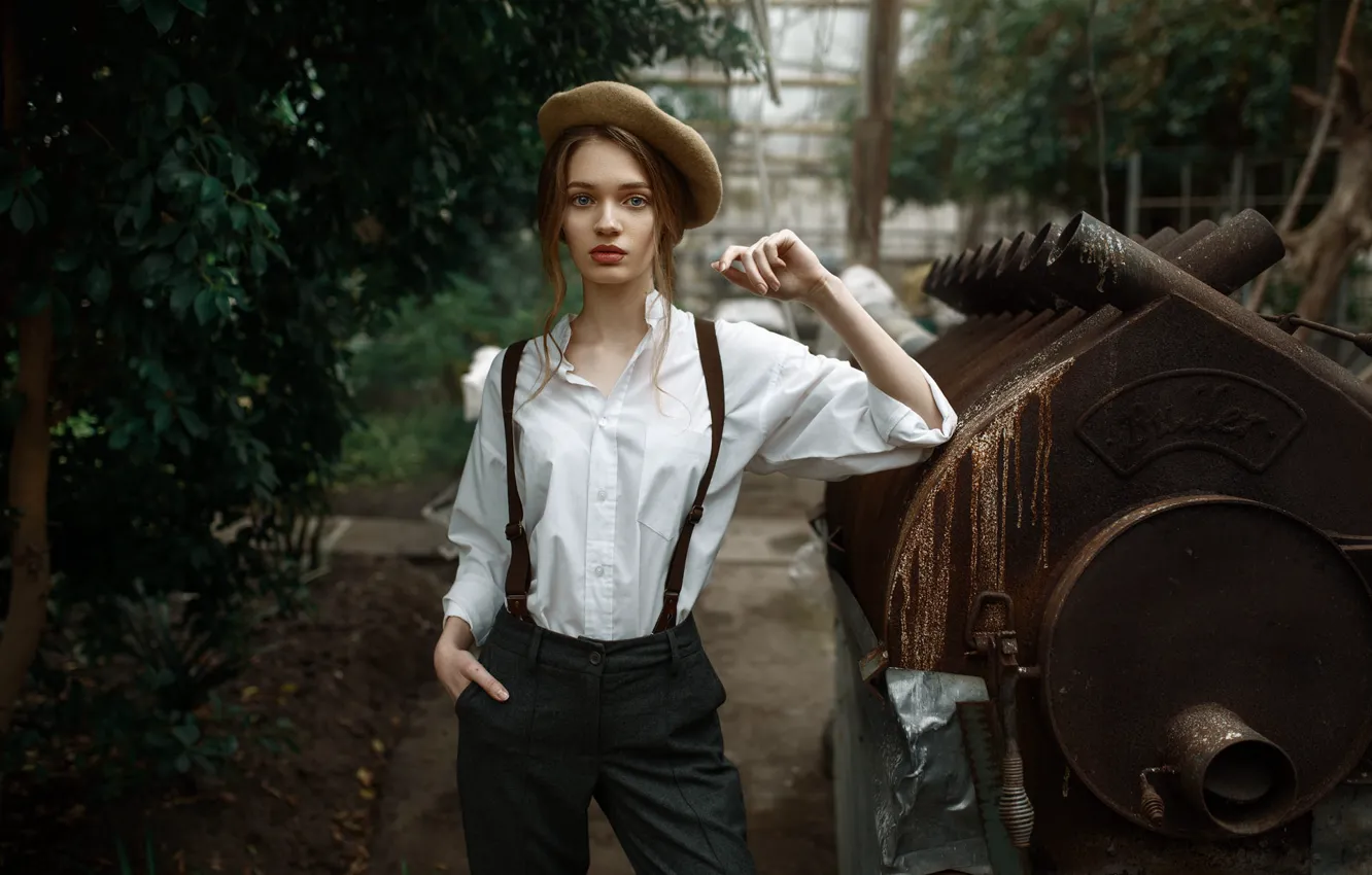Photo wallpaper girl, shirt, pants, Pauline, Maks Kuzin
