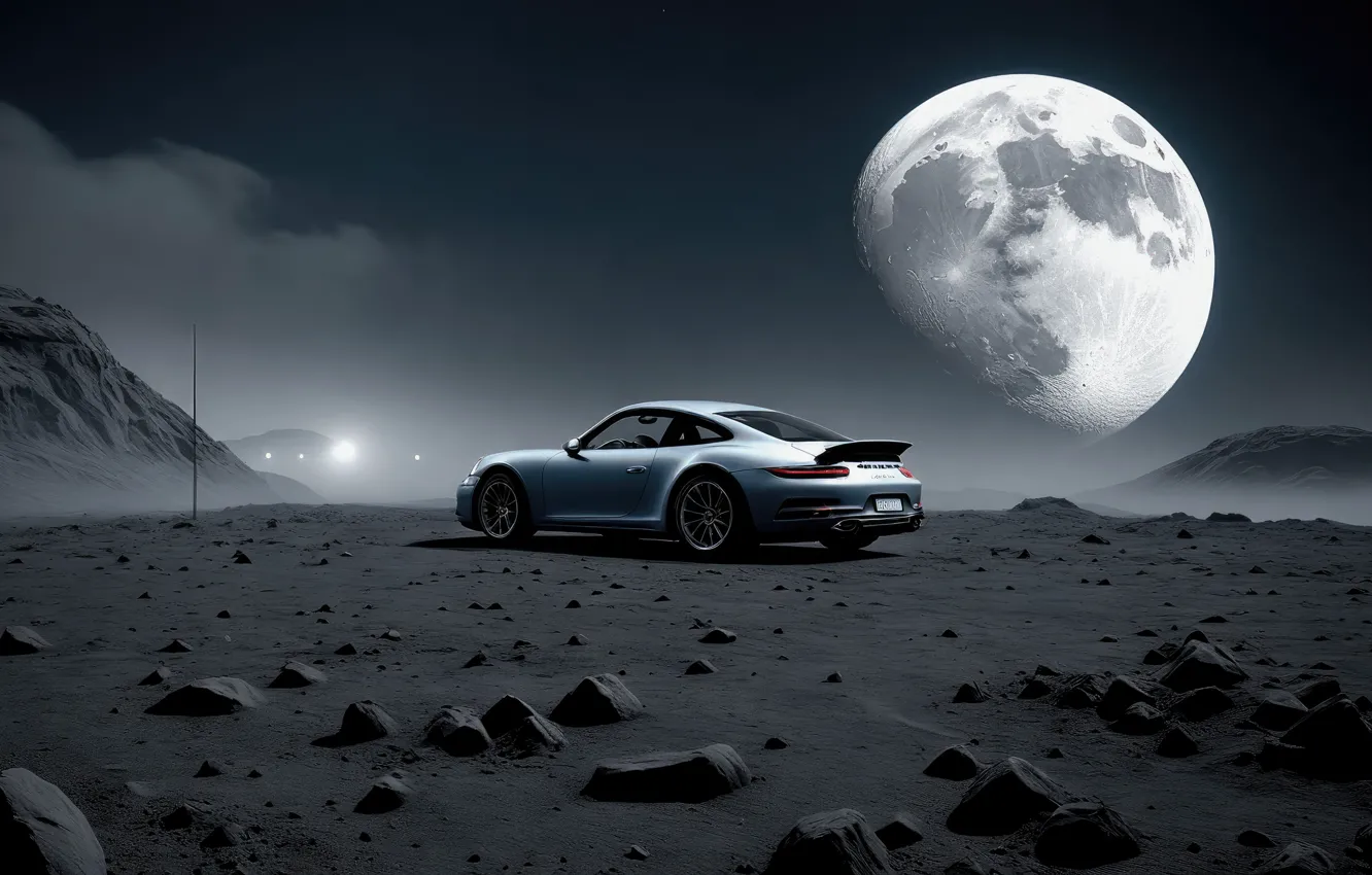 Photo wallpaper car, porsche, midnight