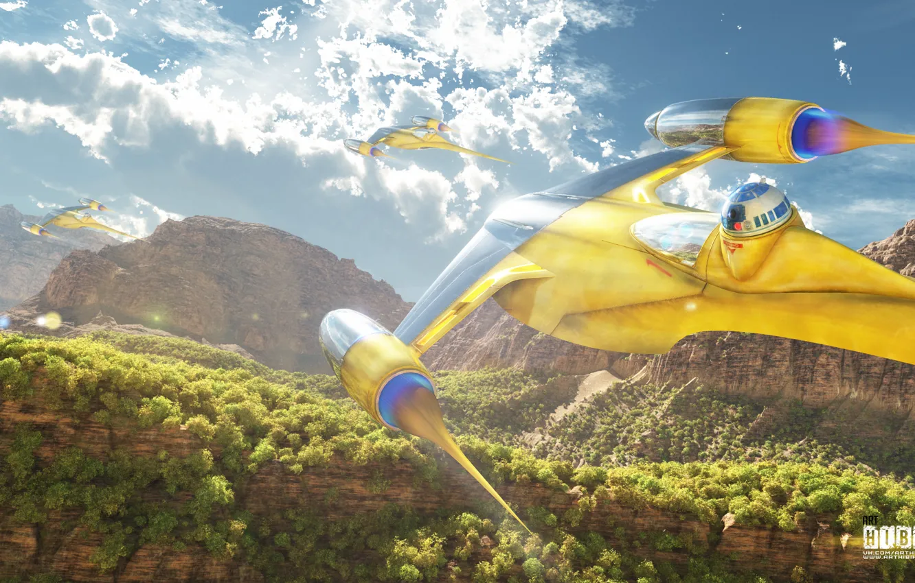 Photo wallpaper Star Wars, star wars, StarWars, Naboo, Star Fighter