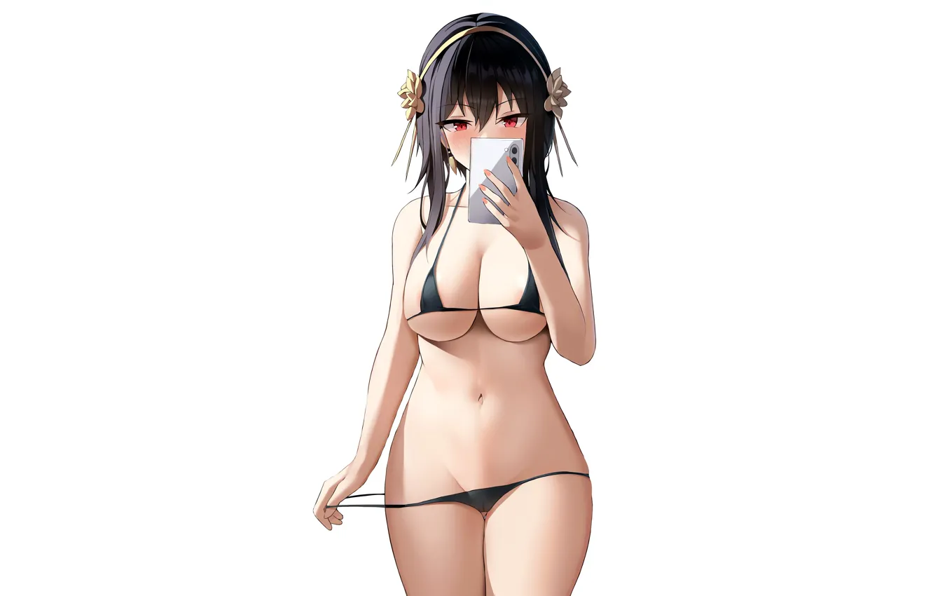 Photo wallpaper girl, sexy, lingerie, Cameltoe, bra, cleavage, panties, boobs