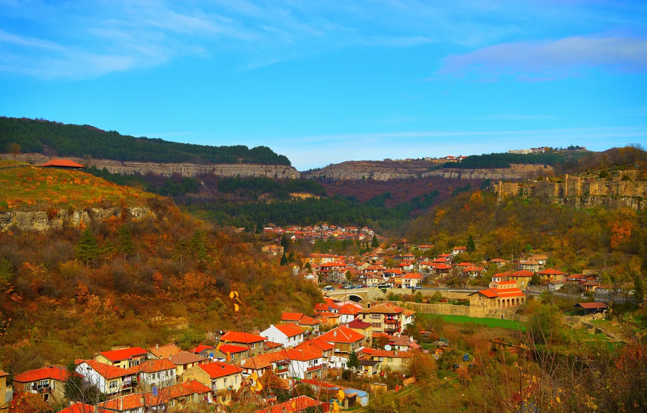 Photo wallpaper roof, bridge, home, panorama, nature, bridge, panorama, Bulgaria