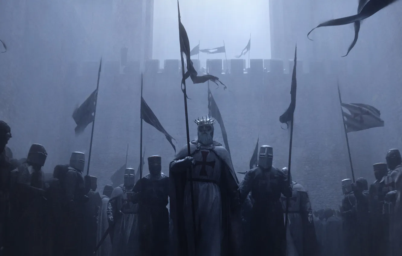 Photo wallpaper sword, army, Templar, knight, digital art, Crusader, Jama Jurabaev, Crusade