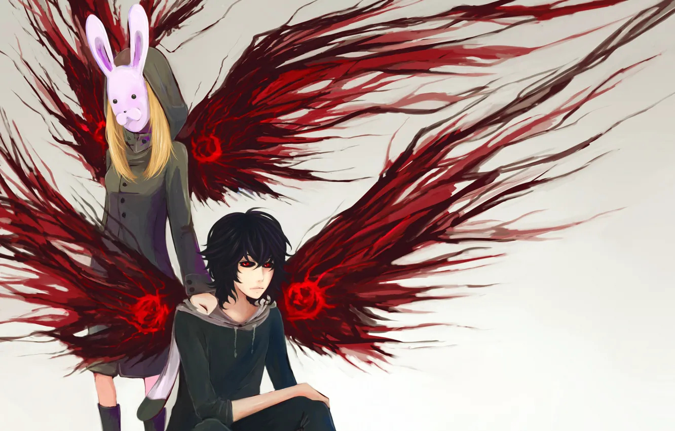 Photo wallpaper girl, rabbit, guy, Tokyo Ghoul, Tokyo Ghoul