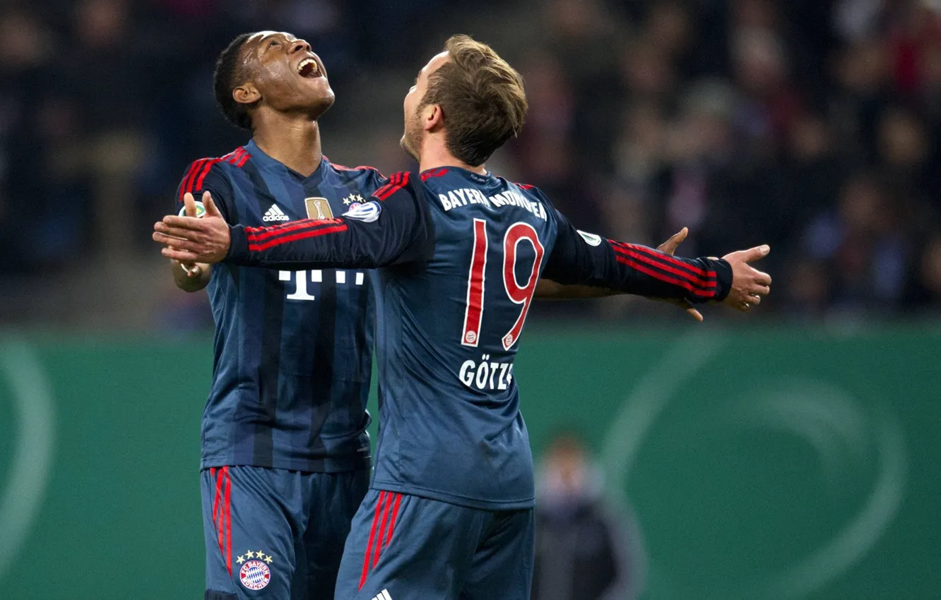 Photo wallpaper football, Champions League, Mario Gotze, Bayern Munich, David Alaba