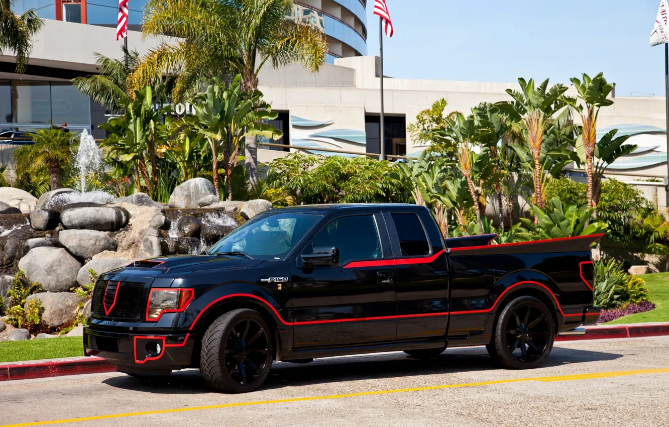Photo wallpaper Crimefighter Bat Truck, Tuned by Galpin, Ford F150