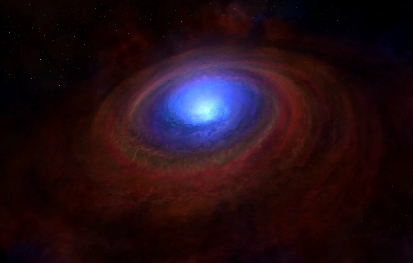 Photo wallpaper blue, galaxy, black hole