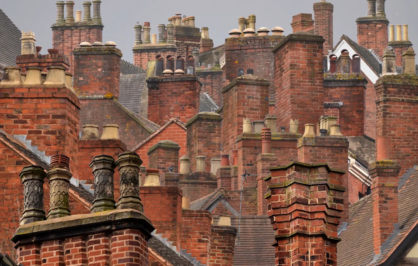 Photo wallpaper roof, the city, house, England, Lichfield District, Lichfield