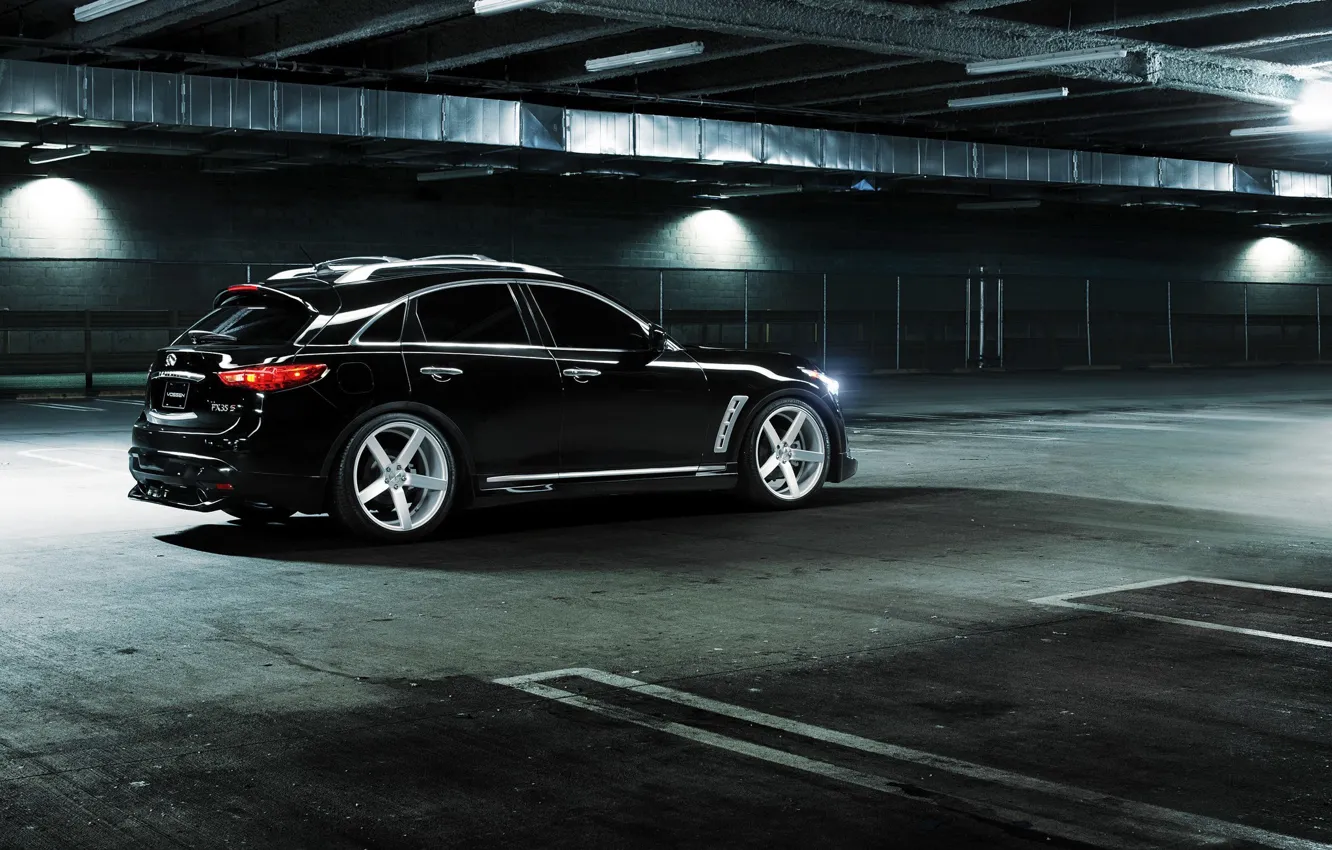 Photo wallpaper black, infiniti, vossen, Infiniti FX35 S