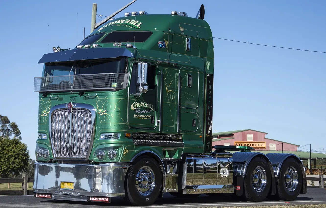 Photo wallpaper green, Kenworth, K200, ghurchil