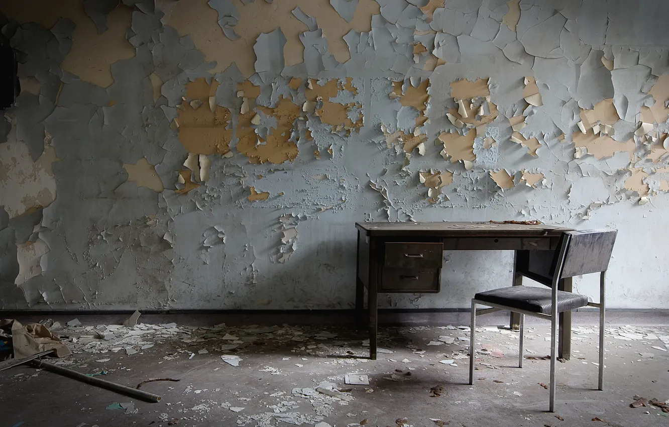 Photo wallpaper table, room, chair