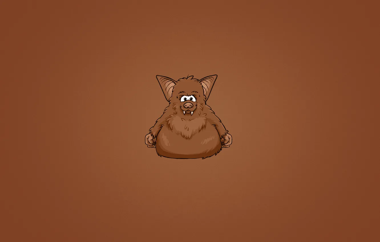 Photo wallpaper the dark background, animal, teeth, hairy, bat, bat, chubby, thick