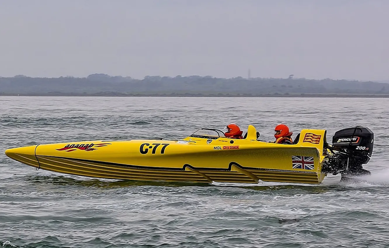 Photo wallpaper race, boat, speed