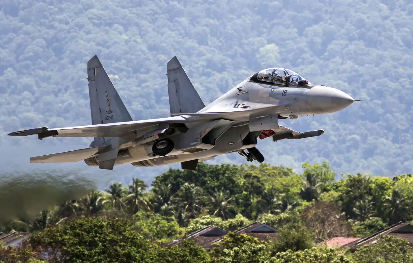 Photo wallpaper fighter, Sukhoi, multipurpose, Su-30MKM