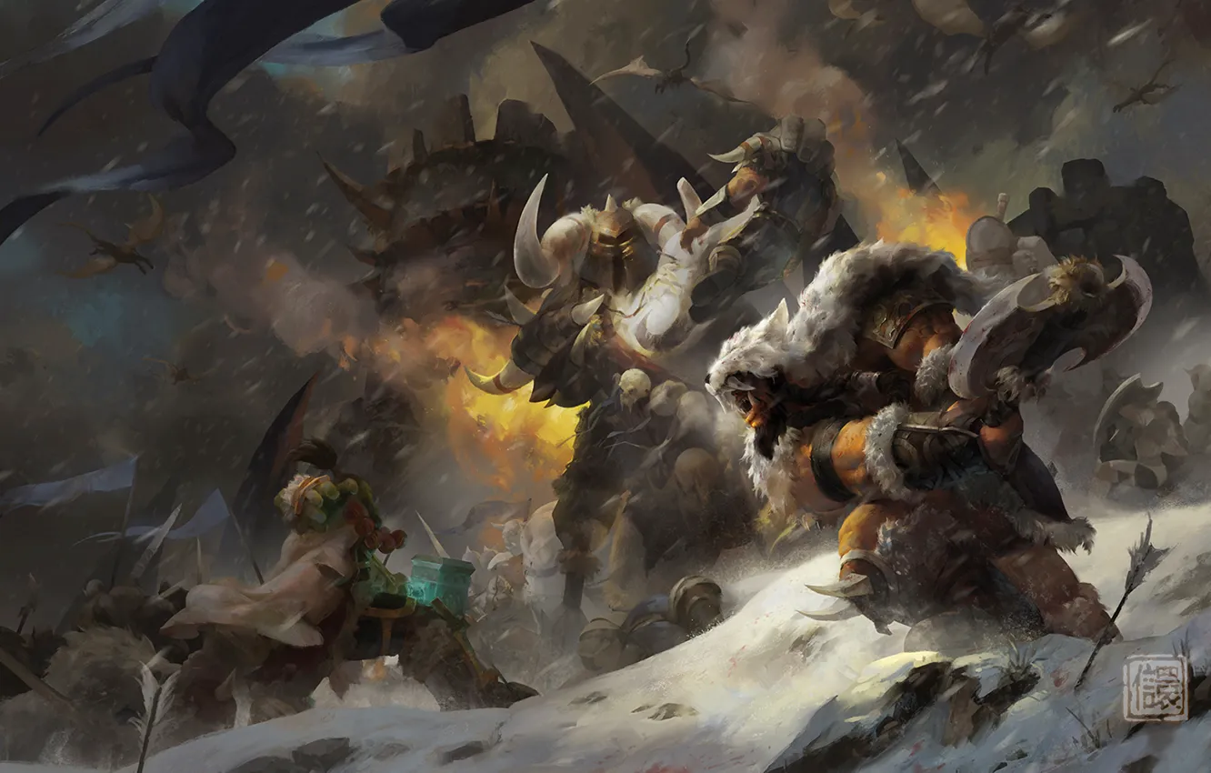 Photo wallpaper WoW, Orc, warcraft, world of warcraft, Thrall, Warlords of Draenor, Go'el, Son of Durotan