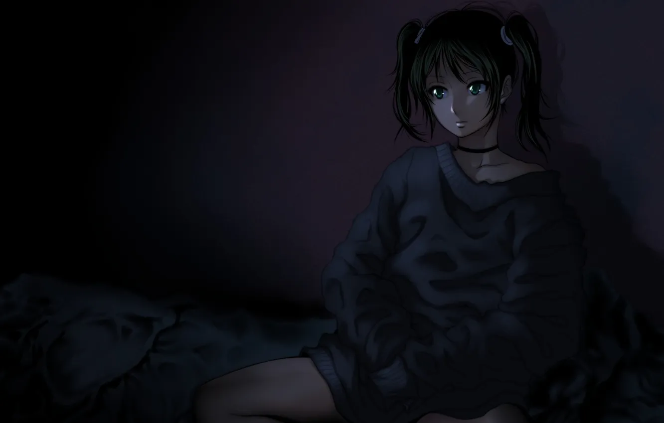 Photo wallpaper girl, darkness, loneliness, art, Strike Witches, Francesca Lucchini, drawfag