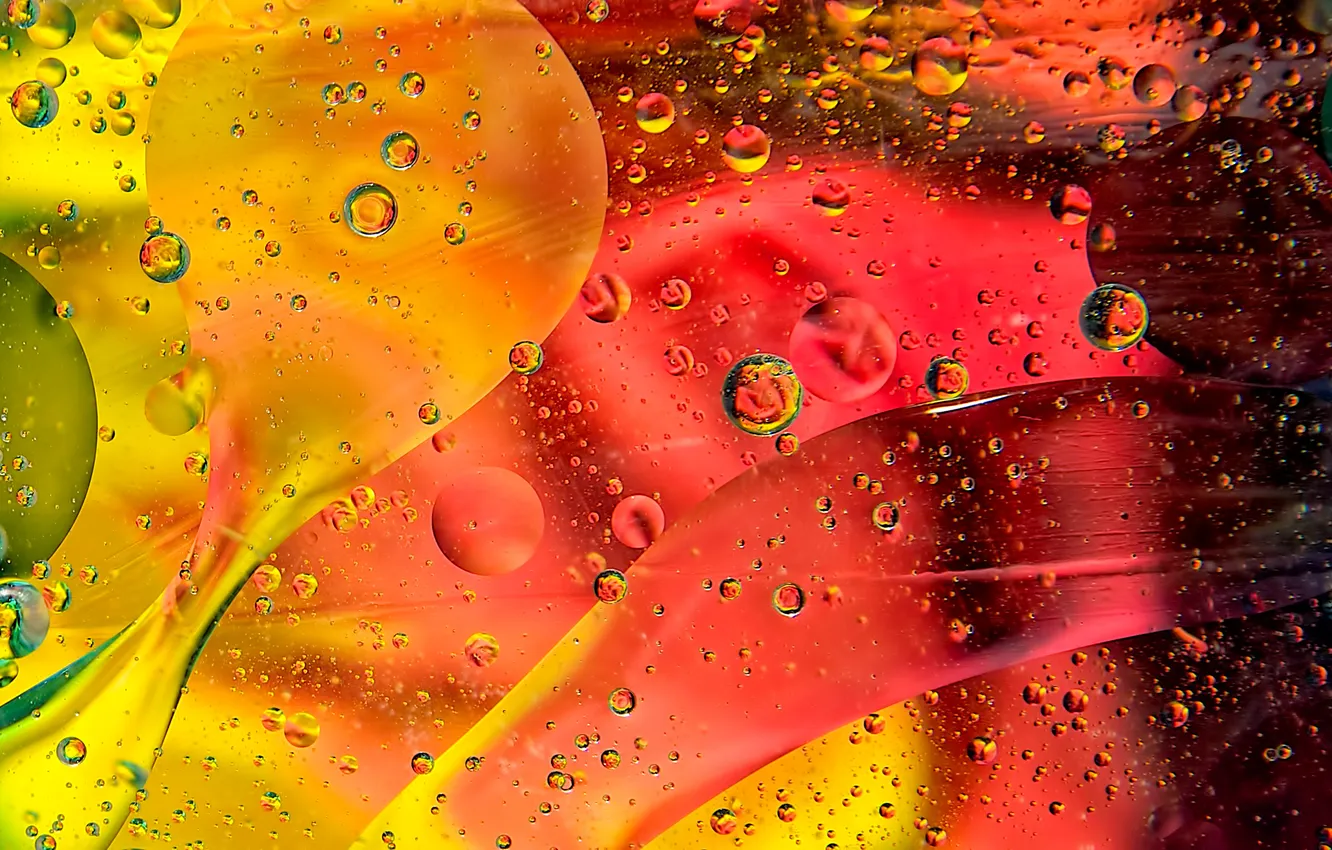 Photo wallpaper light, line, bubbles, color