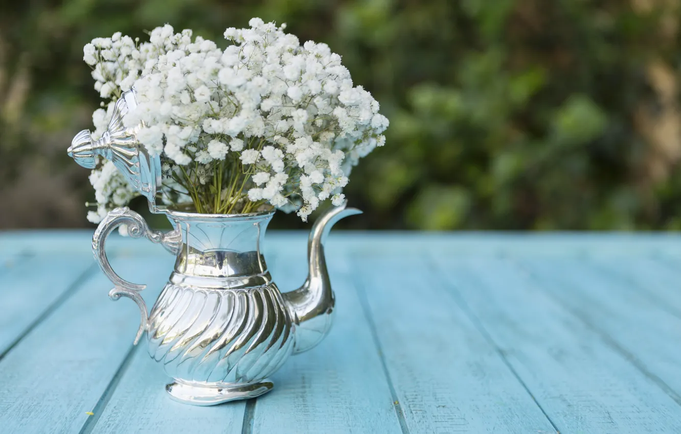 Photo wallpaper flowers, bouquet, gypsophila