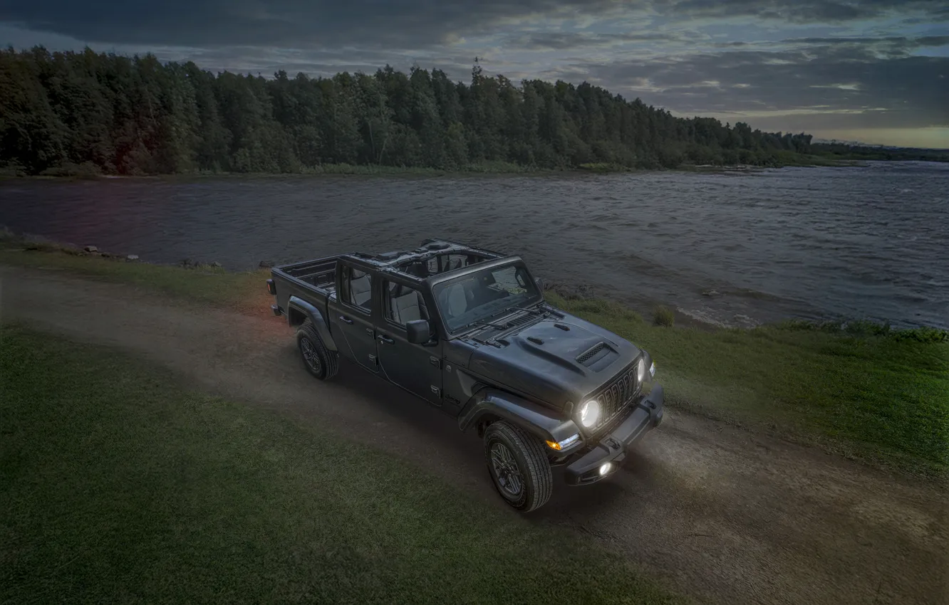 Photo wallpaper Gladiator, Jeep, dark sky, 2025, Jeep Gladiator