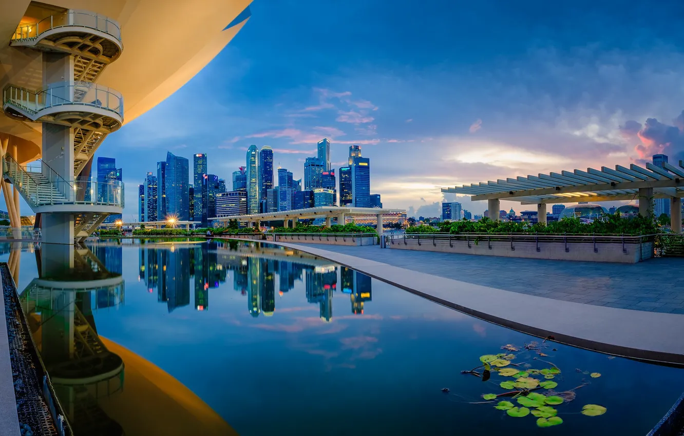 Photo wallpaper Singapore, Singapore, Marina Bay Sands, Arts and Science Museum