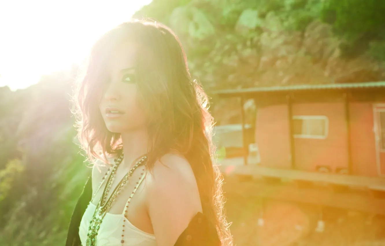 Photo wallpaper girl, mood, brown hair, brown-eyed, Demi Lovato, Demi Lovato