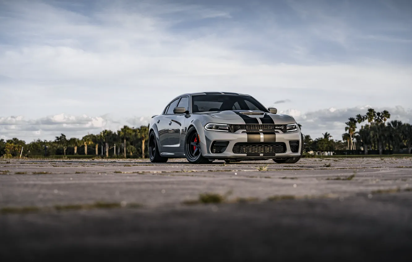 Photo wallpaper sky, dodge, charger, hellcat