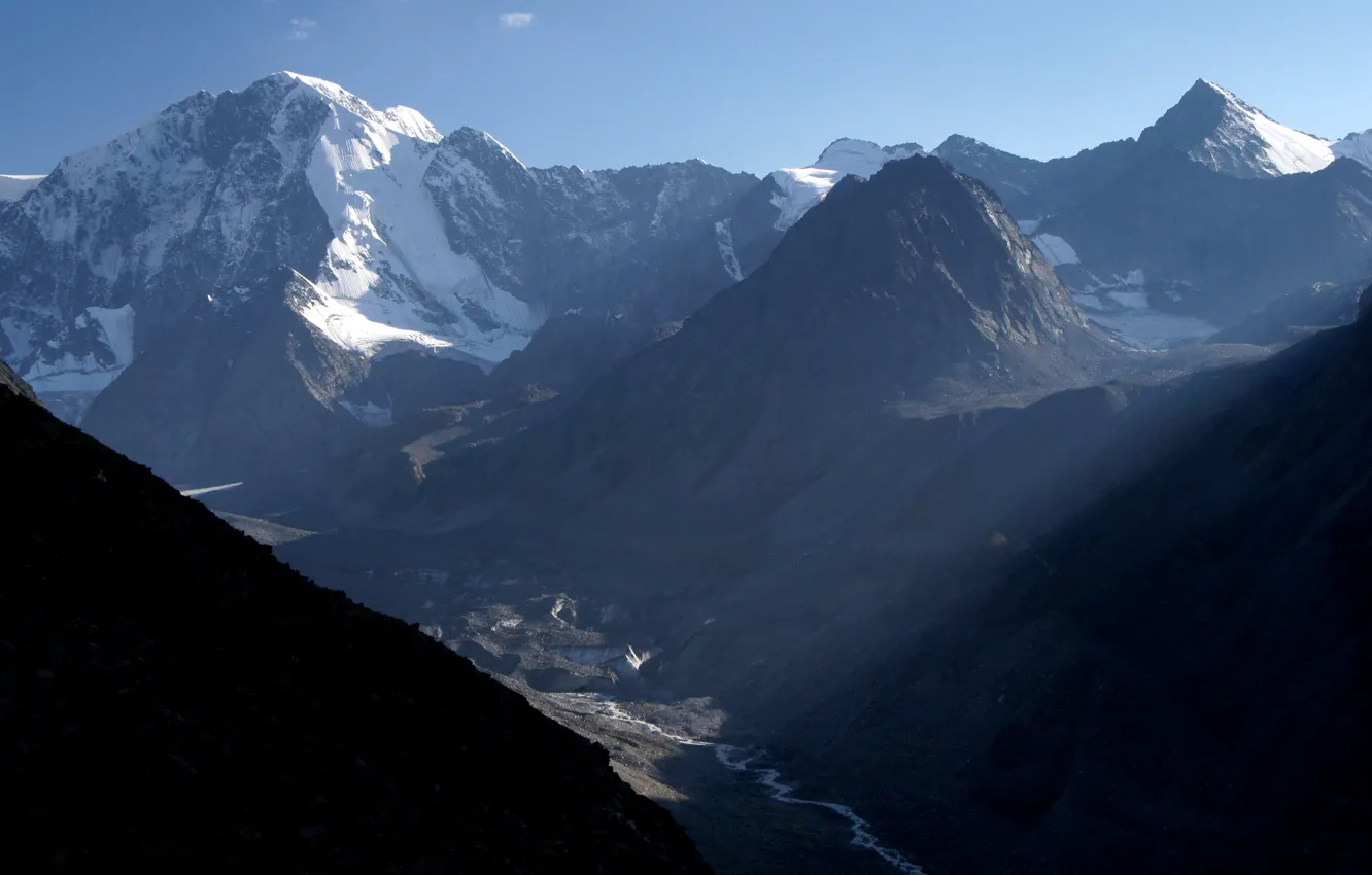 Photo wallpaper mountains, glacier, The Altai Mountains, Belukha mountain, The Katun ridge