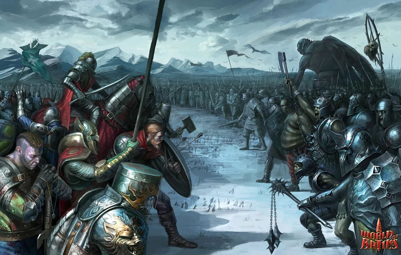 Photo wallpaper snow, weapons, army, war, giant, World of Battles