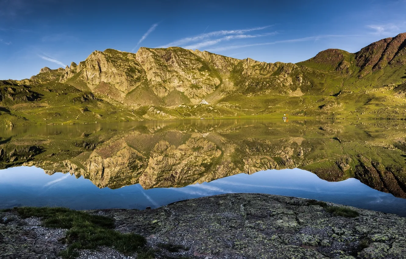 Photo wallpaper forest, nature, lake, mountain, panorama, Aquitaine, Gabes