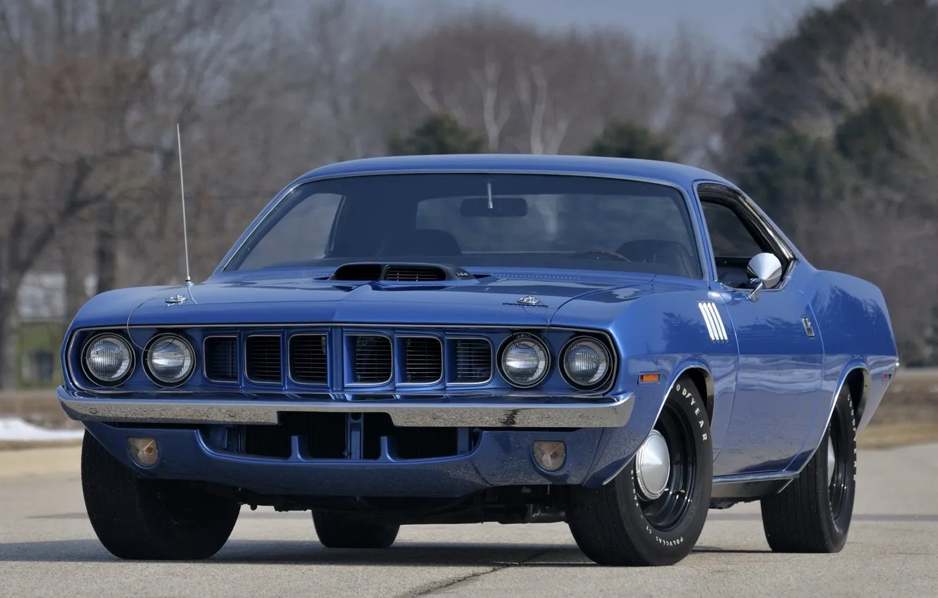 Photo wallpaper 1971, muscle car, muscle car, Plymouth, Plymouth, Cuda, Hemi, Where
