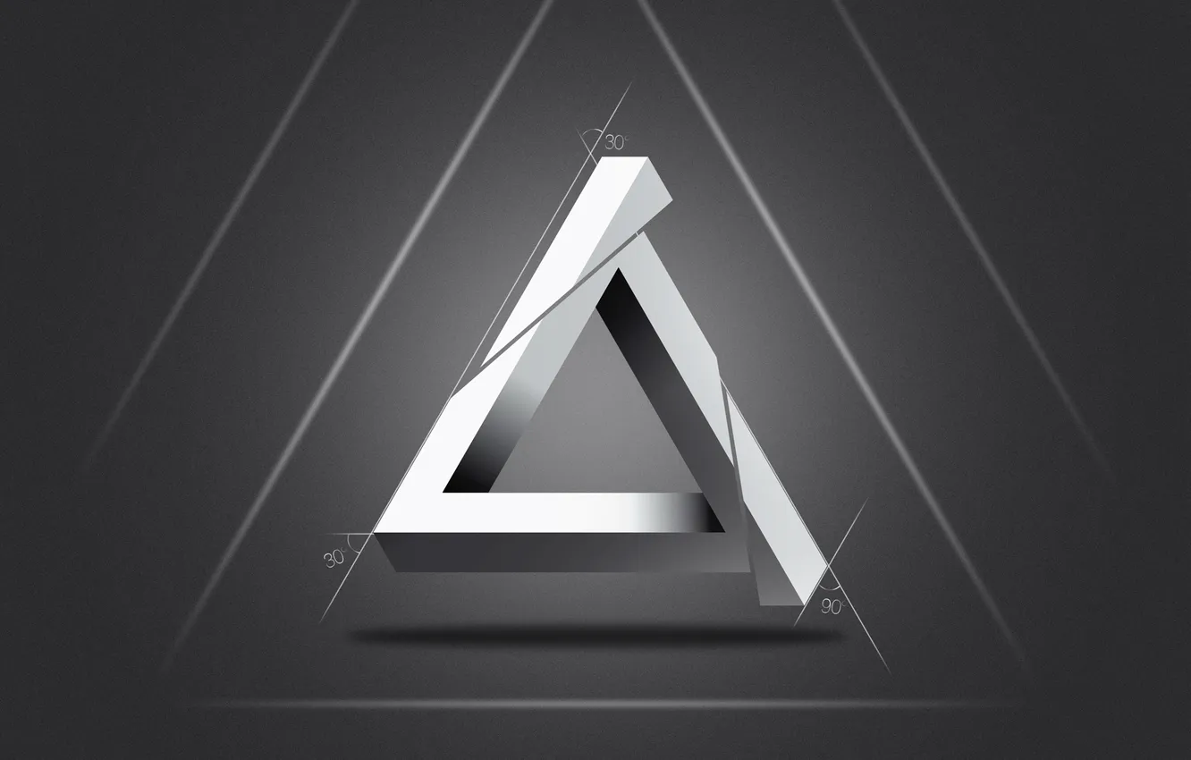 Photo wallpaper line, grey, angle, triangle