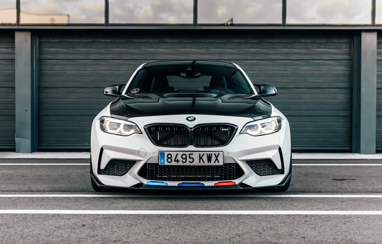 Photo wallpaper BMW, front view, 2018, Competition, F87, BMW M2, M Performance Accessories
