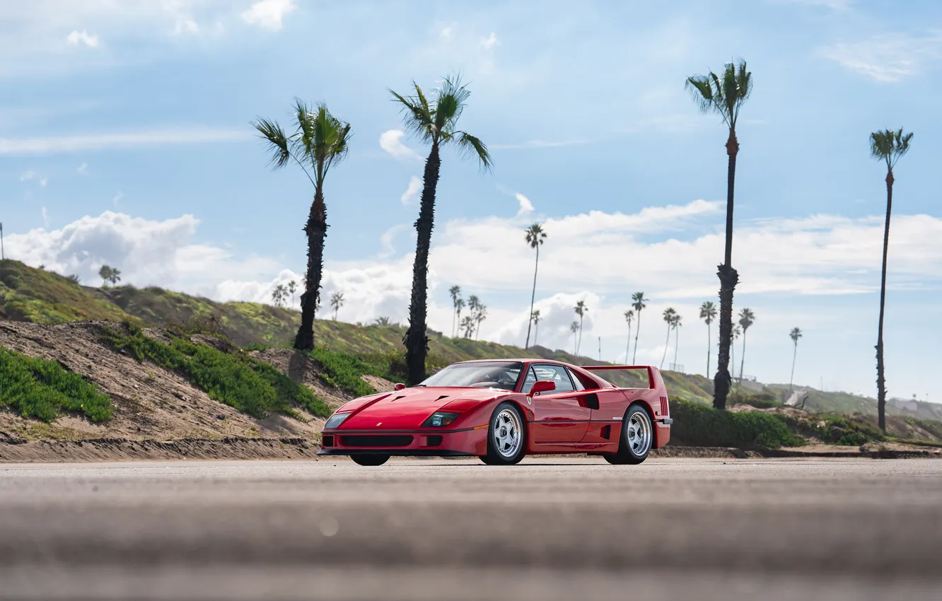 Photo wallpaper Ferrari, F40, 1990, Ferrari F40