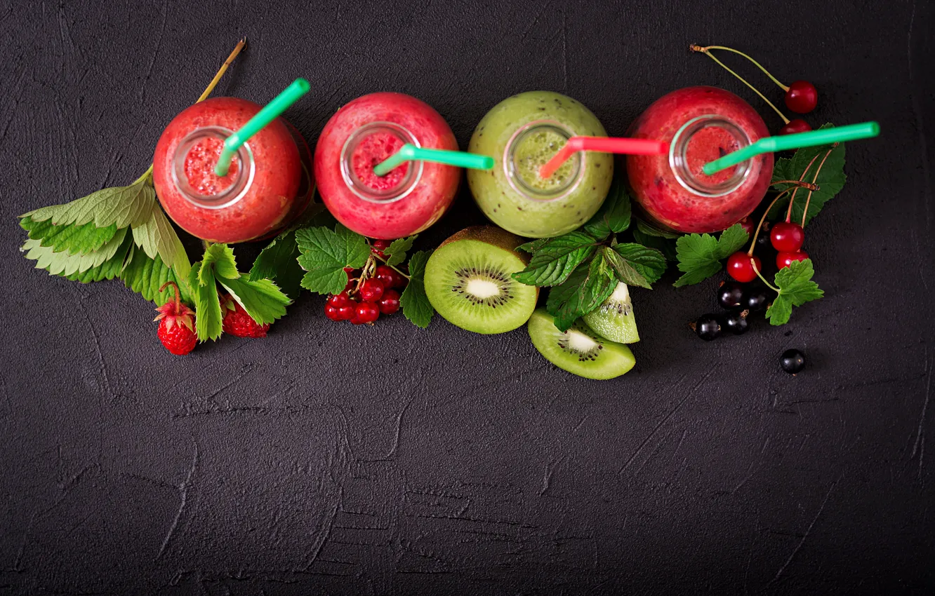 Photo wallpaper berries, fruit, cocktails, fresh, Timolina