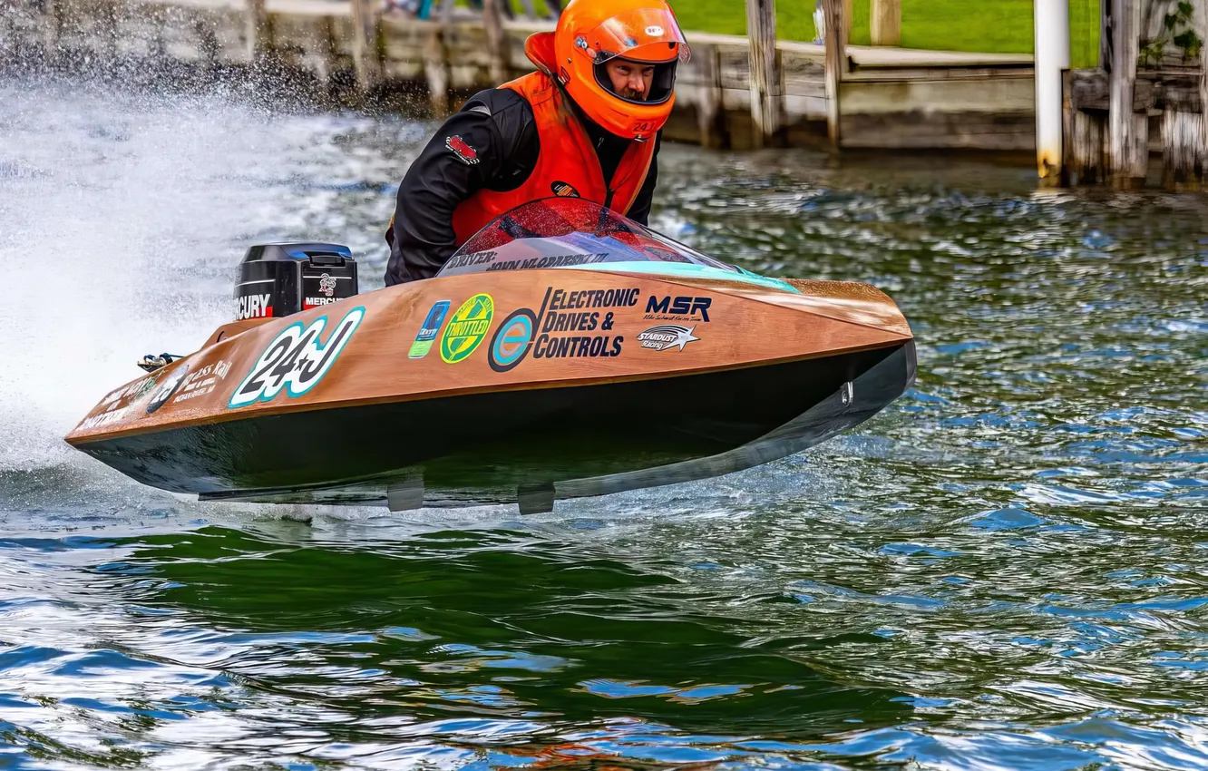 Photo wallpaper race, boat, speed