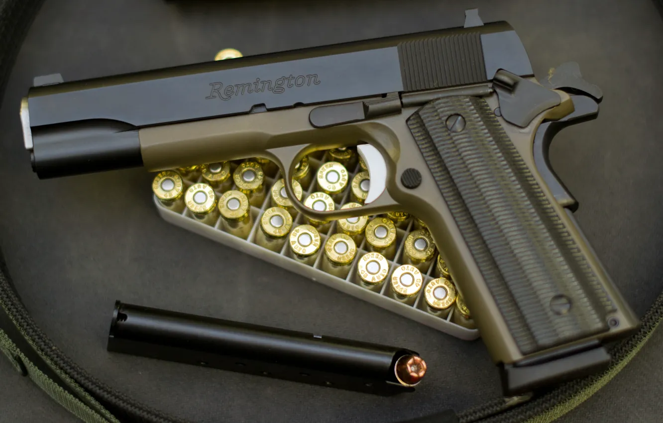 Photo wallpaper gun, 1911, Remington, semi-automatic pistol
