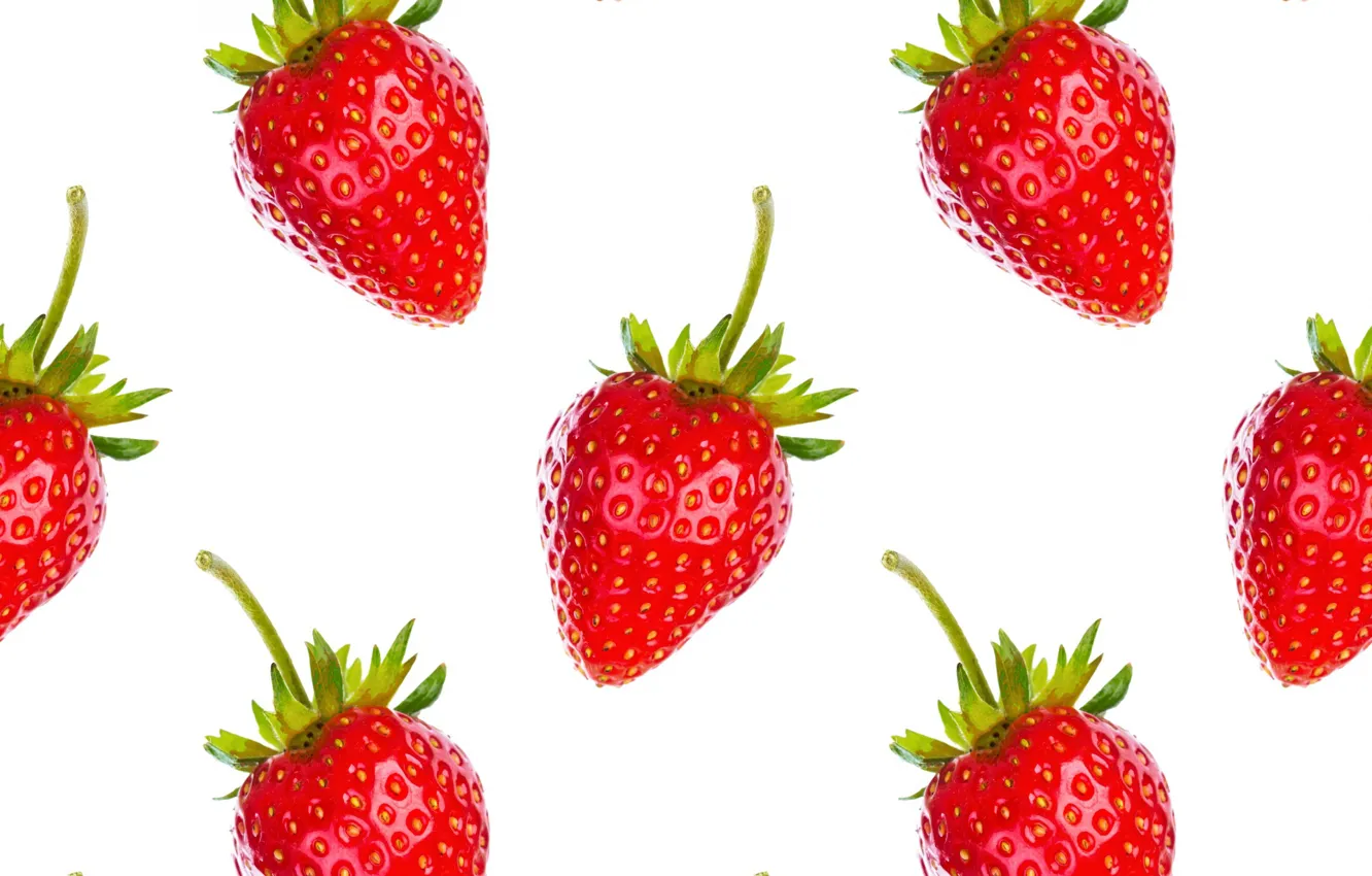 Photo wallpaper white, berries, background, Wallpaper, strawberry, Wallpaper, Strawberry, Background