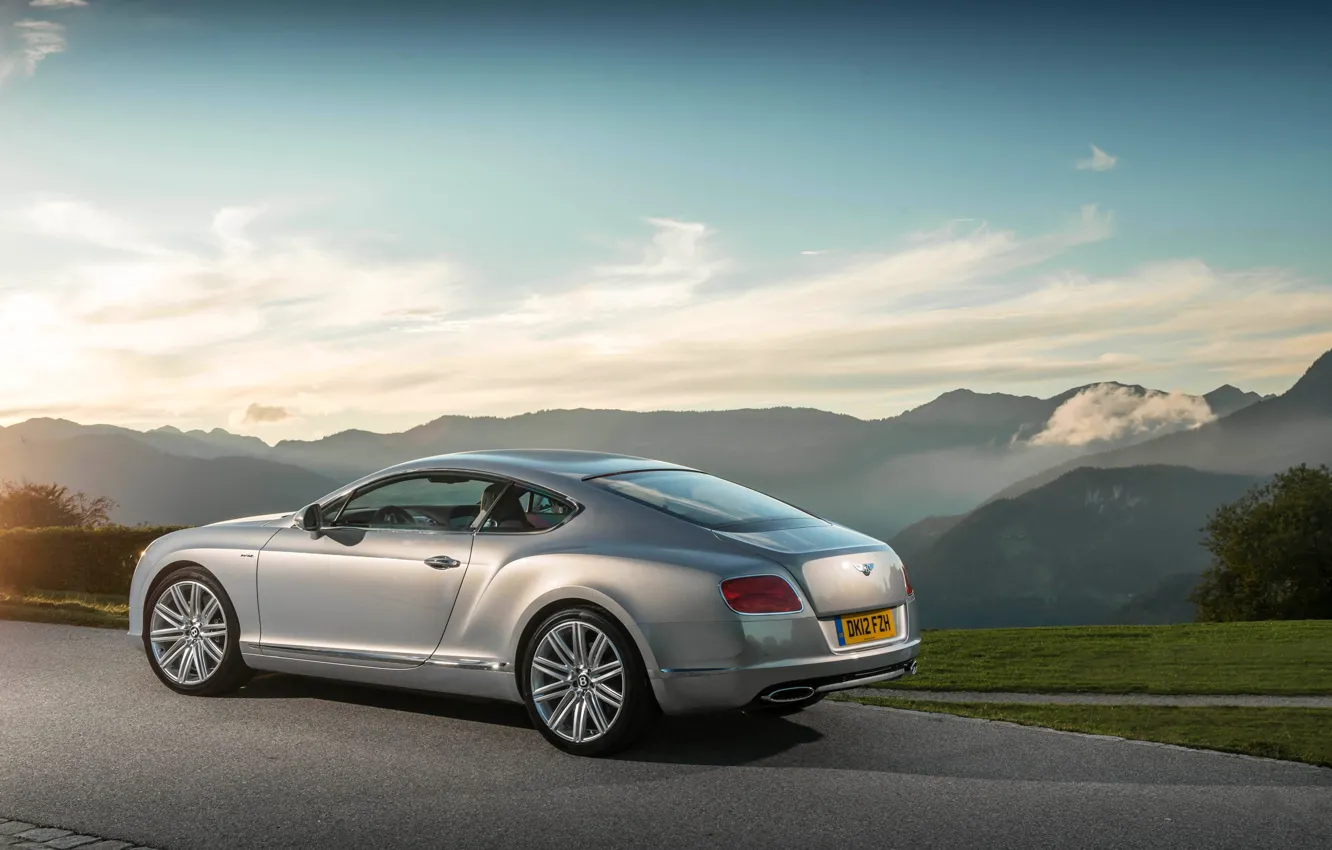 Photo wallpaper The sky, Auto, Bentley, Continental, Wheel, Machine, Grey, Bentley