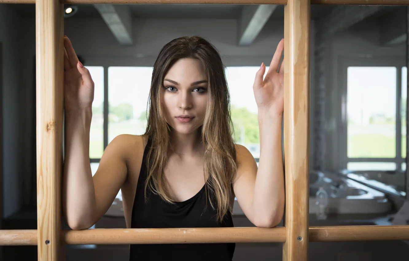 Photo wallpaper look, girl, sweetheart, model, hair, Dumi