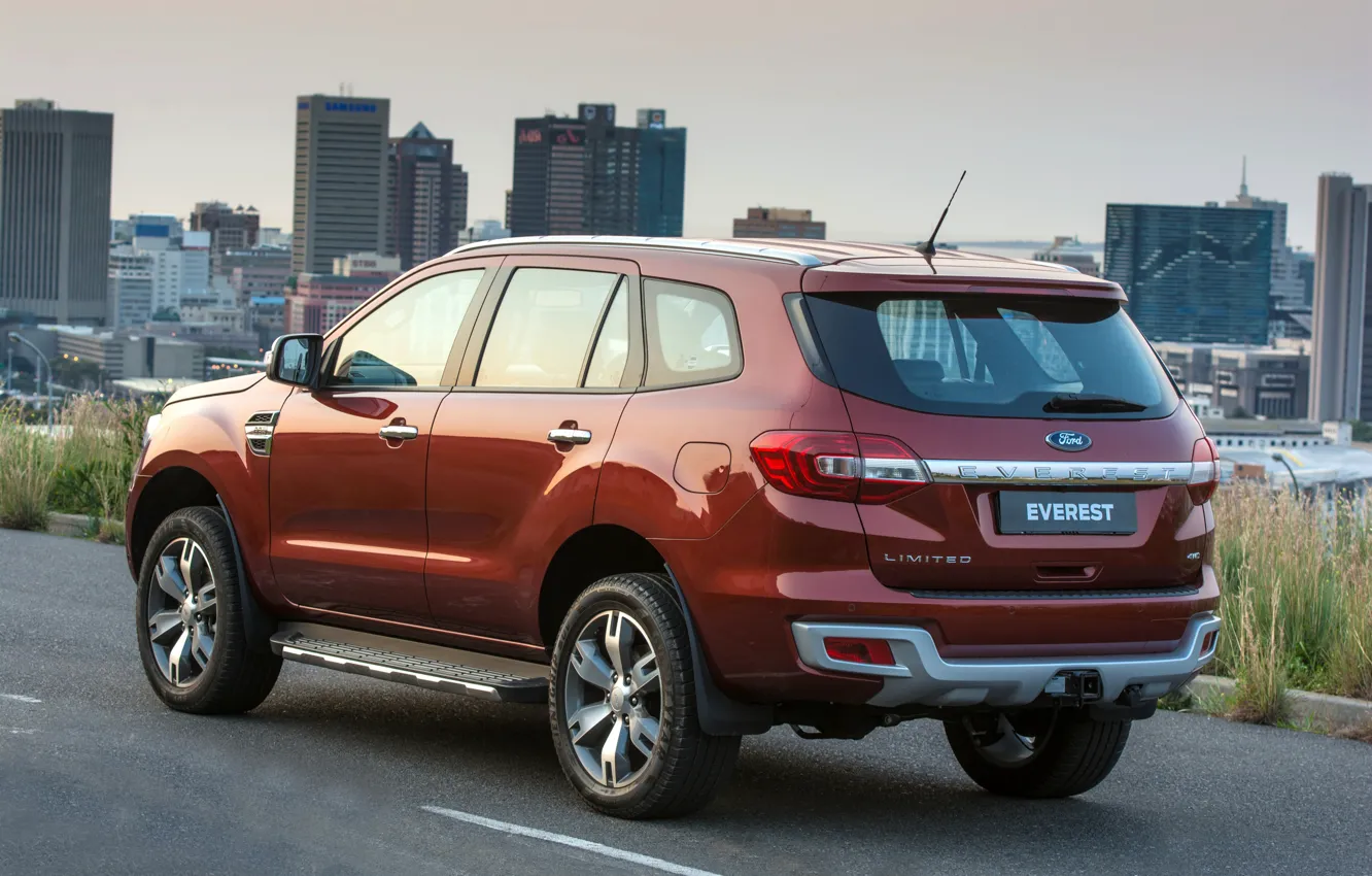 Photo wallpaper asphalt, the city, Ford, Everest, Limited, 4WD, 2015