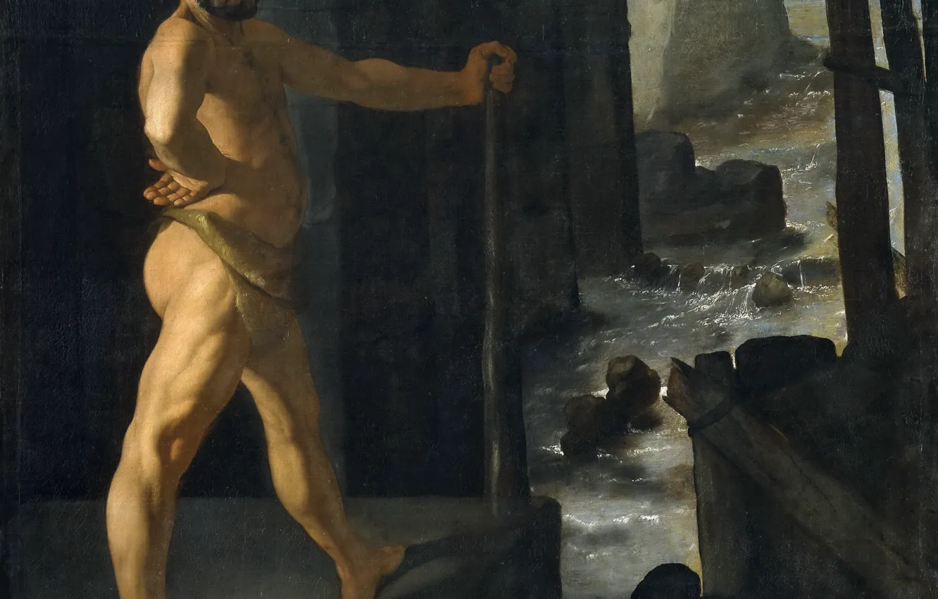 Photo wallpaper Francisco de Zurbaran, 1634, Cycle of Hercules, Hercules blocked the river Alpheus