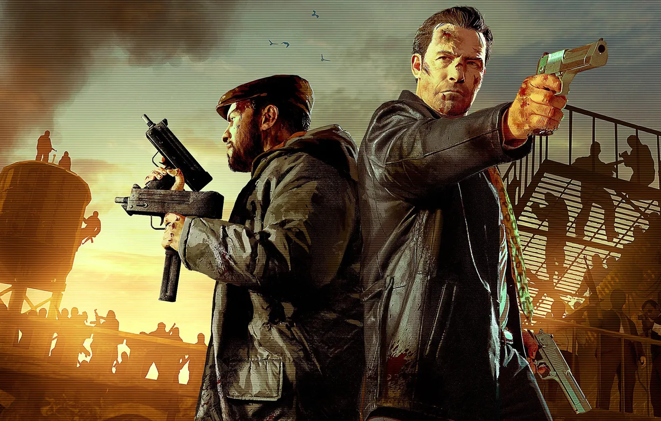 Photo wallpaper weapons, man, max payne, Max Payne 3